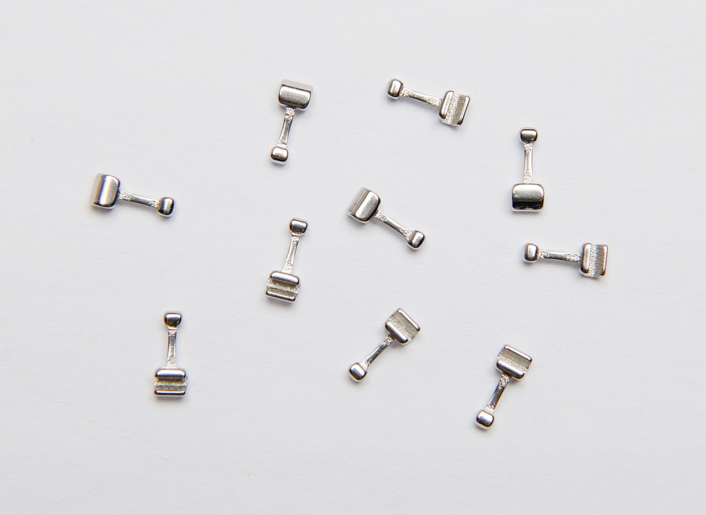 300-Pack Dental Orthodontic Crimpable Arch Wire End Stops – Rectangular Hole Hooks