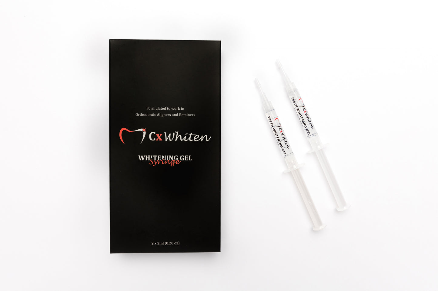 CX Whitening Gel Syringe Bulk Pack (10 Packs, 2 Syringes per Pack)